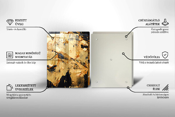 Glas Ceranfeldabdeckung Elegante Farbstruktur