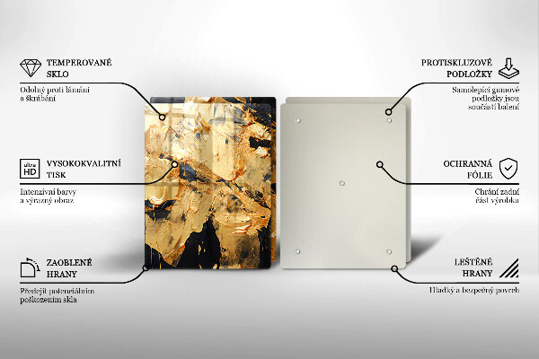 Glas Ceranfeldabdeckung Elegante Farbstruktur