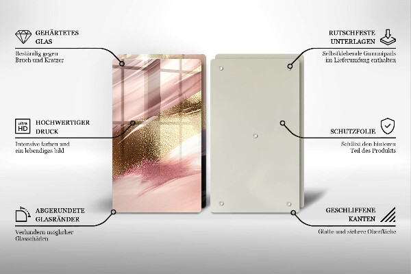 Glas Ceranfeldabdeckung Pastellflecken