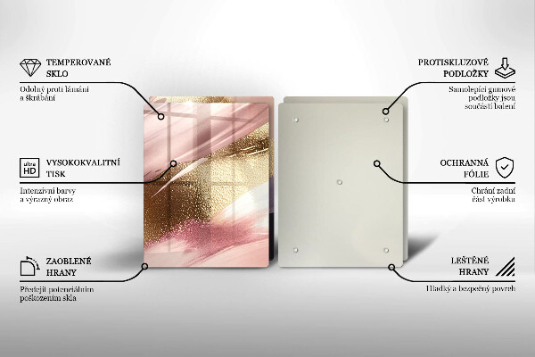 Glas Ceranfeldabdeckung Pastellflecken