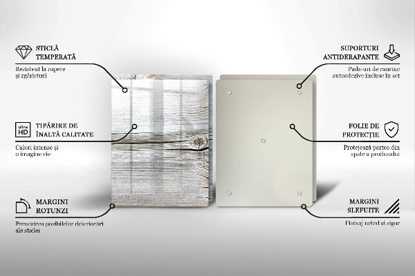Glas Ceranfeldabdeckung Helle Holzstruktur