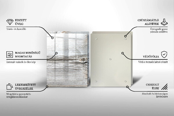 Glas Ceranfeldabdeckung Helle Holzstruktur