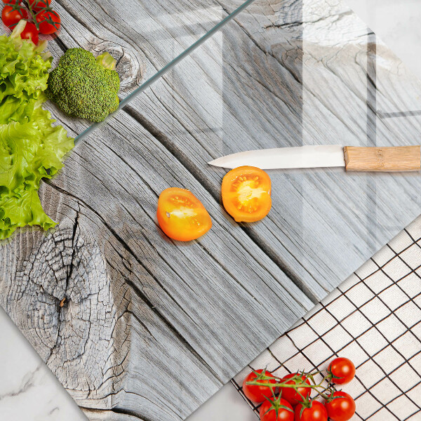 Glas Ceranfeldabdeckung Helle Holzstruktur