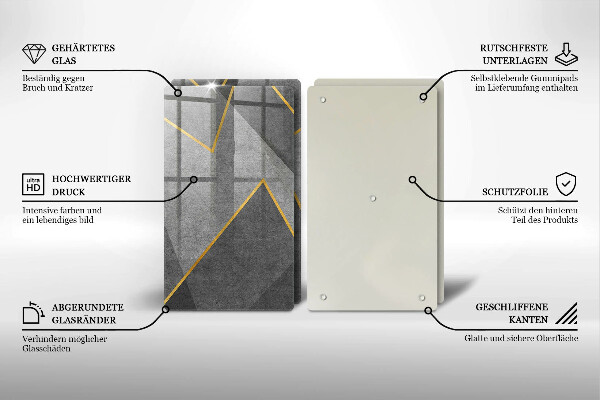 Glas Ceranfeldabdeckung Scharfe Formen