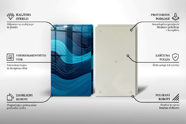 Glas Ceranfeldabdeckung Abstrakte Wellen