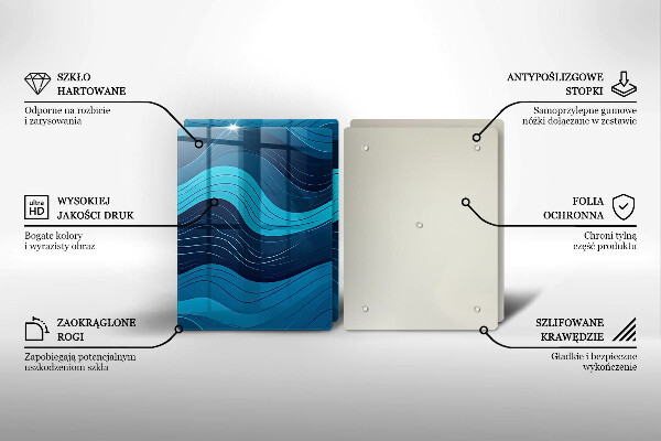 Glas Ceranfeldabdeckung Abstrakte Wellen