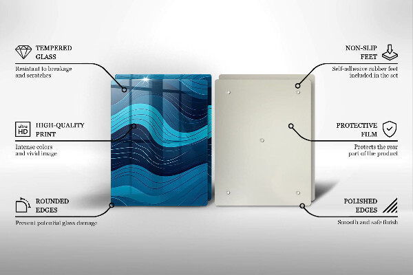 Glas Ceranfeldabdeckung Abstrakte Wellen