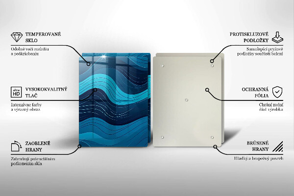 Glas Ceranfeldabdeckung Abstrakte Wellen
