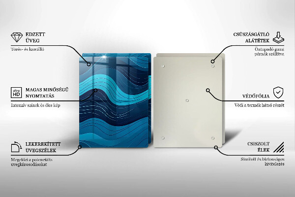 Glas Ceranfeldabdeckung Abstrakte Wellen