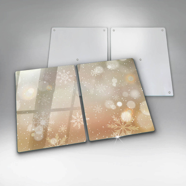 Glas Ceranfeldabdeckung Schneeflocken