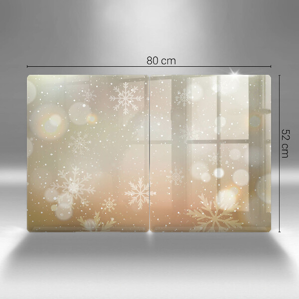 Glas Ceranfeldabdeckung Schneeflocken