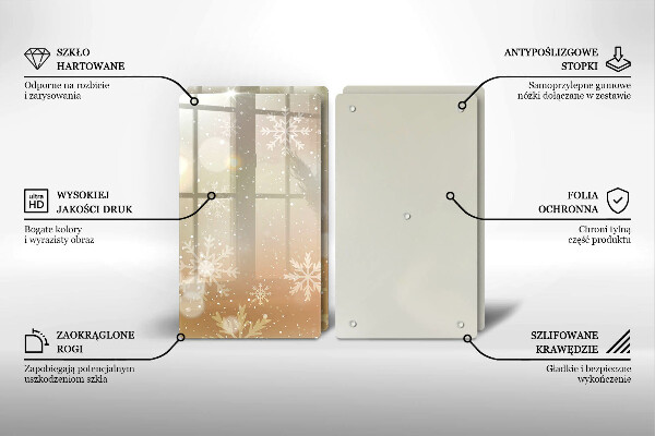 Glas Ceranfeldabdeckung Schneeflocken