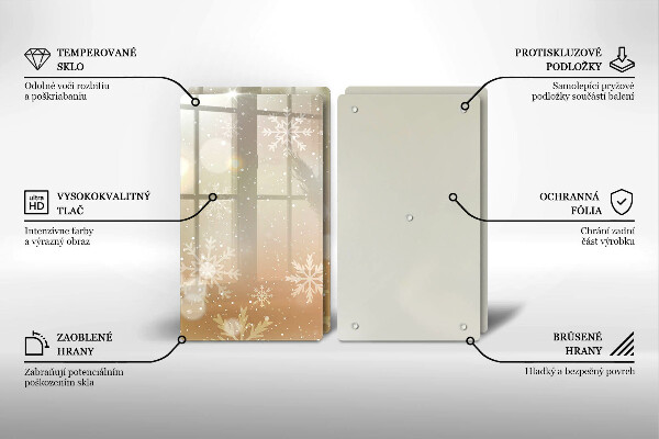 Glas Ceranfeldabdeckung Schneeflocken