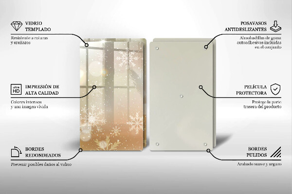 Glas Ceranfeldabdeckung Schneeflocken