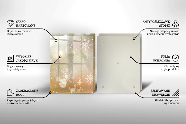 Glas Ceranfeldabdeckung Schneeflocken