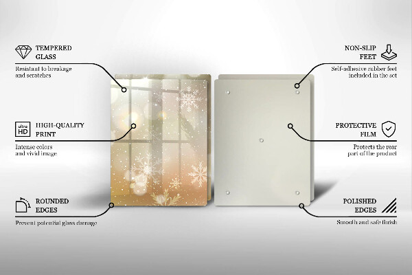 Glas Ceranfeldabdeckung Schneeflocken