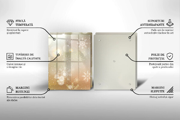 Glas Ceranfeldabdeckung Schneeflocken