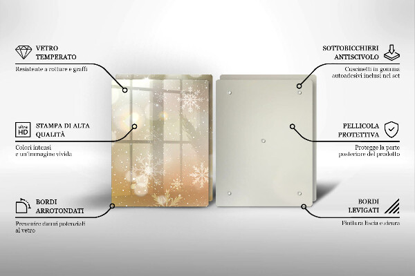 Glas Ceranfeldabdeckung Schneeflocken