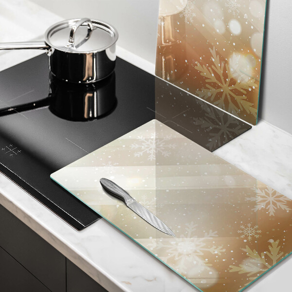 Glas Ceranfeldabdeckung Schneeflocken