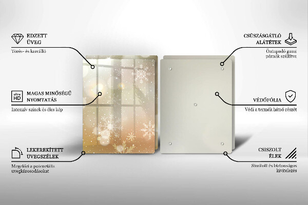 Glas Ceranfeldabdeckung Schneeflocken