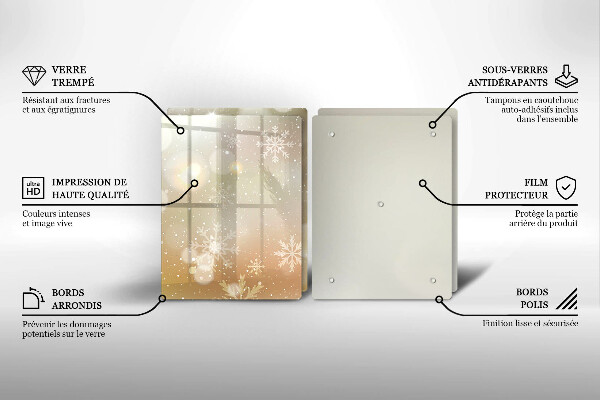 Glas Ceranfeldabdeckung Schneeflocken