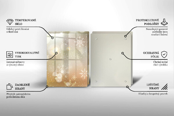Glas Ceranfeldabdeckung Schneeflocken