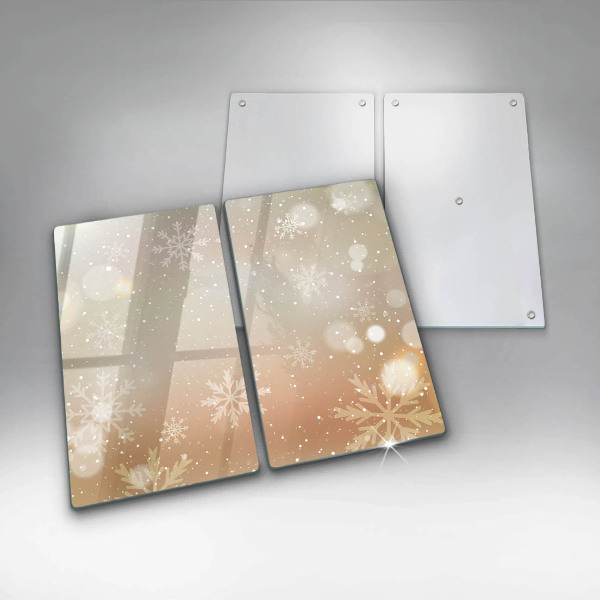 Glas Ceranfeldabdeckung Schneeflocken