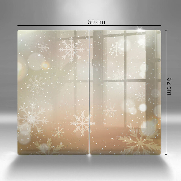 Glas Ceranfeldabdeckung Schneeflocken