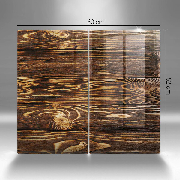 Glas Ceranfeldabdeckung Holzstruktur