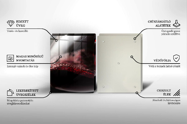 Glas Ceranfeldabdeckung Rotwein im Glas