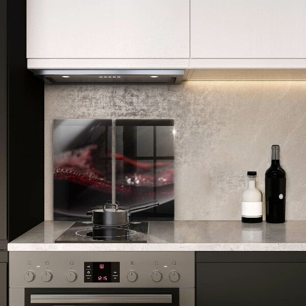 Glas Ceranfeldabdeckung Rotwein im Glas