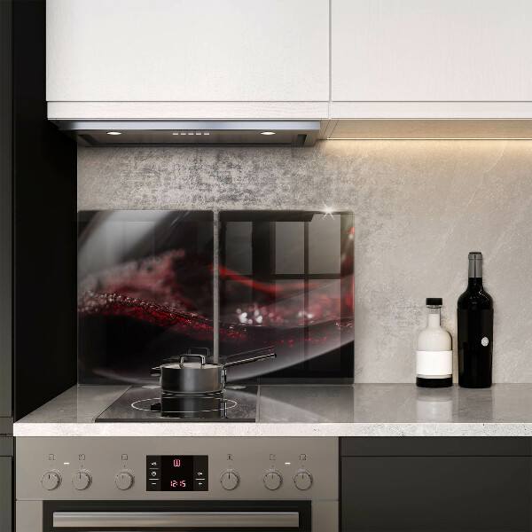 Glas Ceranfeldabdeckung Rotwein im Glas