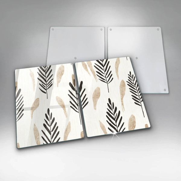 Glas Ceranfeldabdeckung Boho-Pflanzen