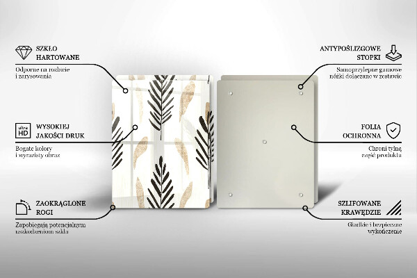 Glas Ceranfeldabdeckung Boho-Pflanzen