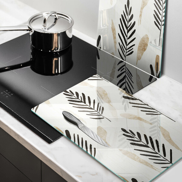 Glas Ceranfeldabdeckung Boho-Pflanzen