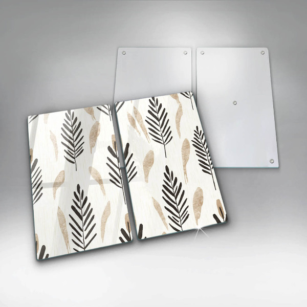 Glas Ceranfeldabdeckung Boho-Pflanzen