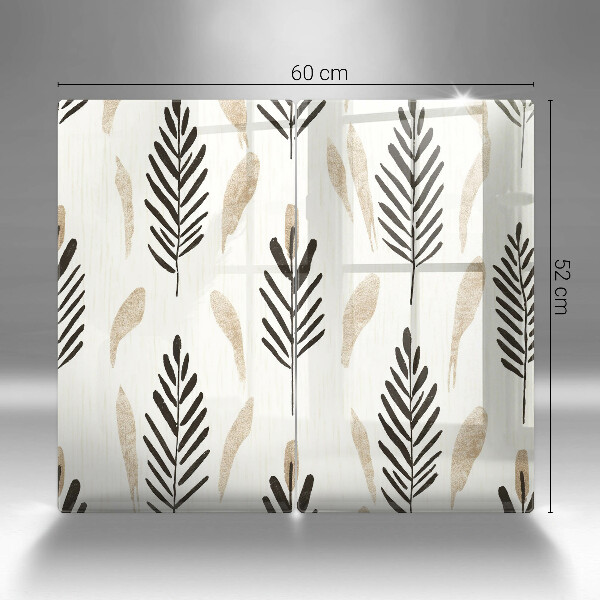 Glas Ceranfeldabdeckung Boho-Pflanzen