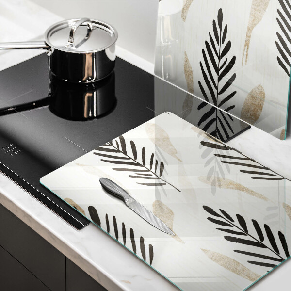 Glas Ceranfeldabdeckung Boho-Pflanzen