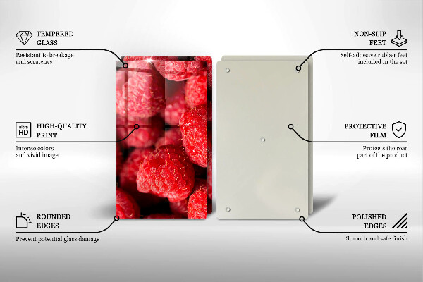 Glas Ceranfeldabdeckung Himbeerfrucht