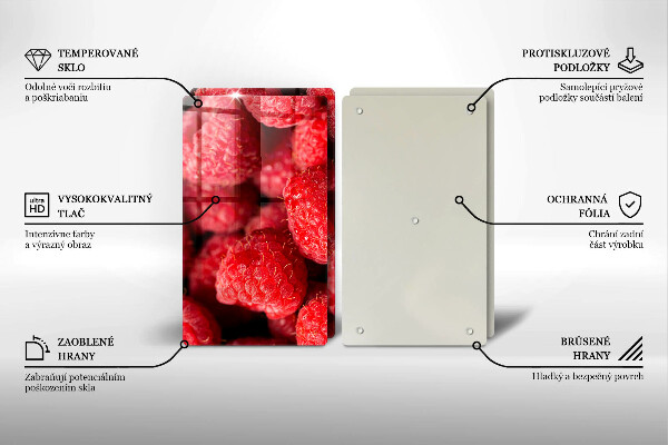 Glas Ceranfeldabdeckung Himbeerfrucht