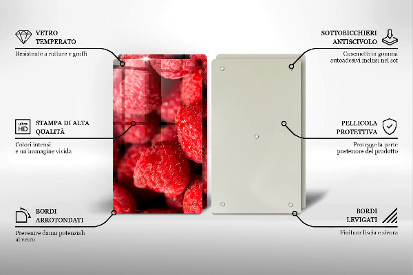 Glas Ceranfeldabdeckung Himbeerfrucht