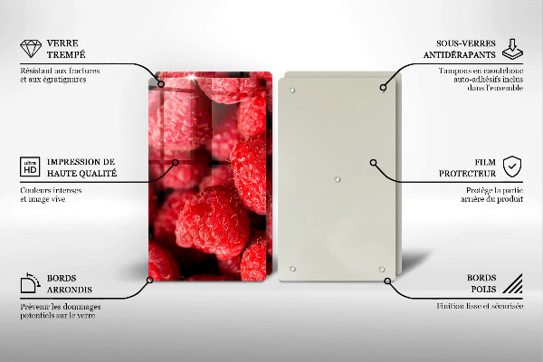 Glas Ceranfeldabdeckung Himbeerfrucht