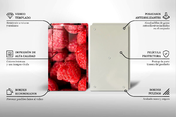 Glas Ceranfeldabdeckung Himbeerfrucht