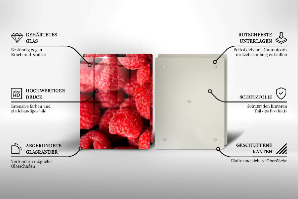 Glas Ceranfeldabdeckung Himbeerfrucht