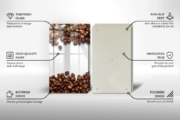 Glas Ceranfeldabdeckung Kaffeebohnen