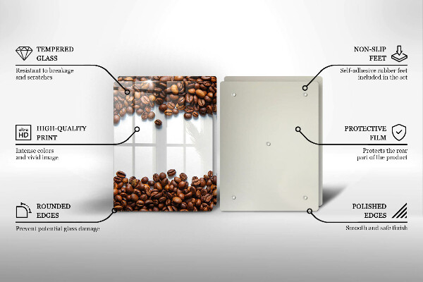 Glas Ceranfeldabdeckung Kaffeebohnen