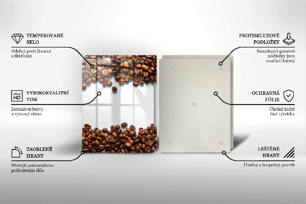 Glas Ceranfeldabdeckung Kaffeebohnen