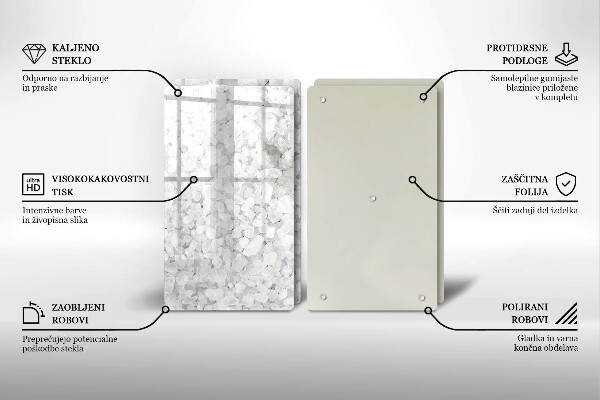 Glas Ceranfeldabdeckung Salzkristalle