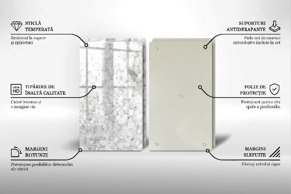 Glas Ceranfeldabdeckung Salzkristalle