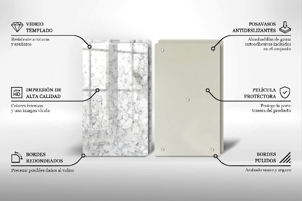 Glas Ceranfeldabdeckung Salzkristalle